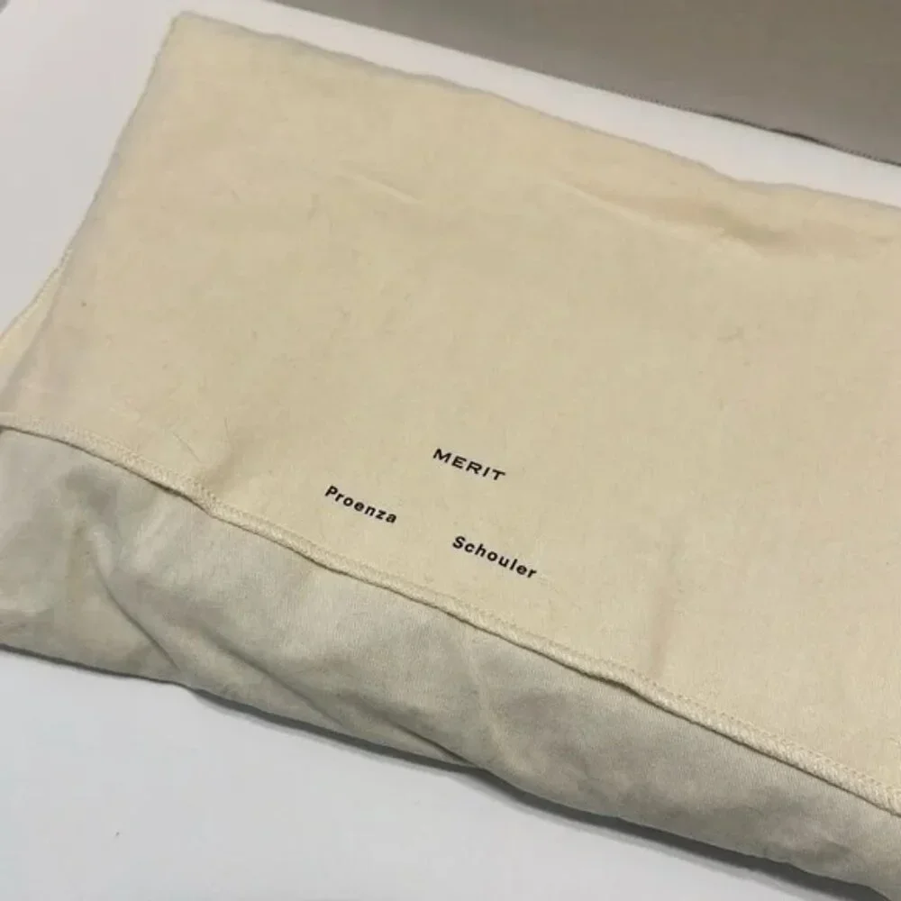 Proenza Schouler Black and Light Blue Merit Leather Clutch